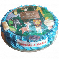 Jungle Theme Butterscotch Photo Cake online delivery in Noida, Delhi, NCR,
                    Gurgaon