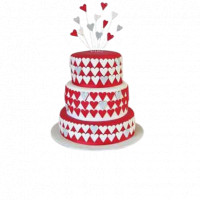 Red Heart Cake - 3 Tier Cake online delivery in Noida, Delhi, NCR,
                    Gurgaon