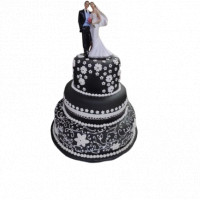 Star and Moon Cake - 3 Tier Cake online delivery in Noida, Delhi, NCR,
                    Gurgaon