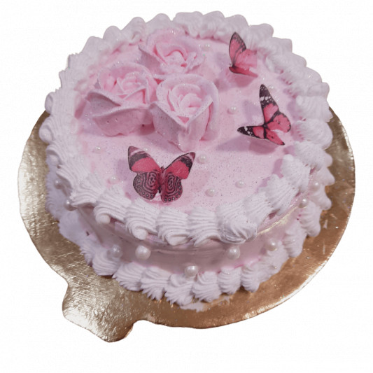 Pink Butterfly Cake online delivery in Noida, Delhi, NCR, Gurgaon