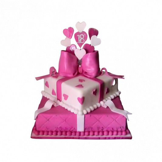 2 Tier 18th Birthday Cake online delivery in Noida, Delhi, NCR, Gurgaon