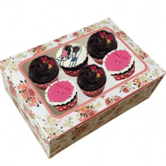 Thank You Theme Cupcake for Friends online delivery in Noida, Delhi, NCR, Gurgaon