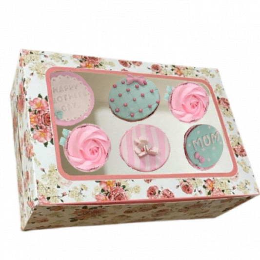 Mother's Day Theme Cupcake- Pack of 6 online delivery in Noida, Delhi, NCR, Gurgaon