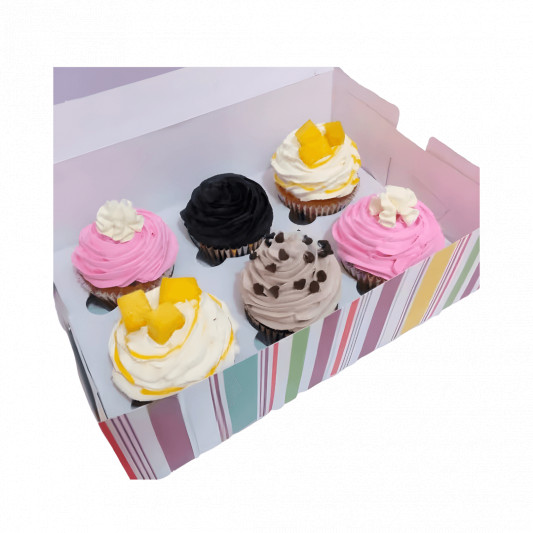 Assorted Box of 6 Cupcake online delivery in Noida, Delhi, NCR, Gurgaon