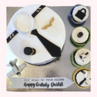 Pilot Birthday Cake with Cupcakes online delivery in Noida, Delhi, NCR,
                    Gurgaon