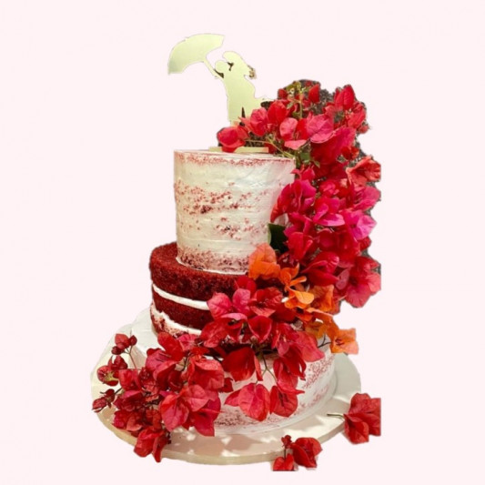 Designer Cake with floral decoration online delivery in Noida, Delhi, NCR, Gurgaon