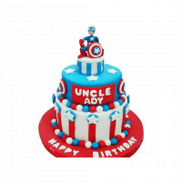 3 Tier Captain America Theme Cake online delivery in Noida, Delhi, NCR,
                    Gurgaon