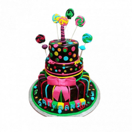 Candyland Theme 3 Tier Cake online delivery in Noida, Delhi, NCR, Gurgaon