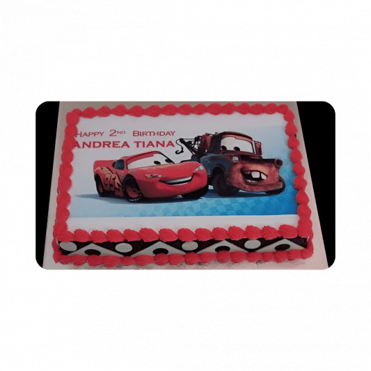 McQueen Theme Photo Cake online delivery in Noida, Delhi, NCR, Gurgaon