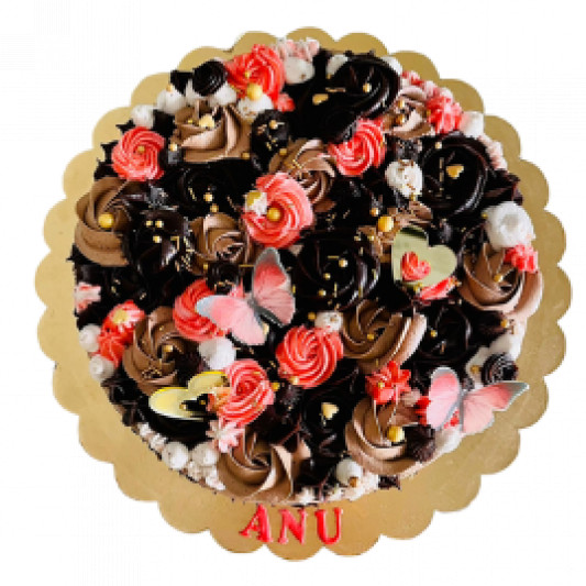 Rosette Cake with Butterfly online delivery in Noida, Delhi, NCR, Gurgaon