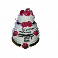 Silver Jubilee Anniversary Cake online delivery in Noida, Delhi, NCR,
                    Gurgaon