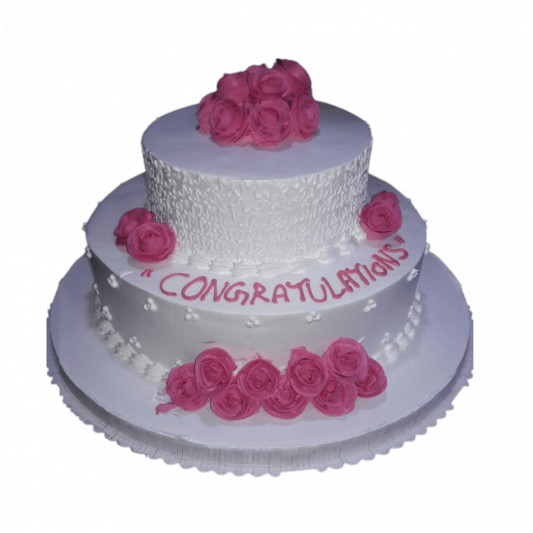 2 Tier Congratulations Cake online delivery in Noida, Delhi, NCR, Gurgaon