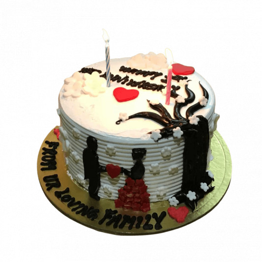 Simple Anniversary Cake online delivery in Noida, Delhi, NCR, Gurgaon