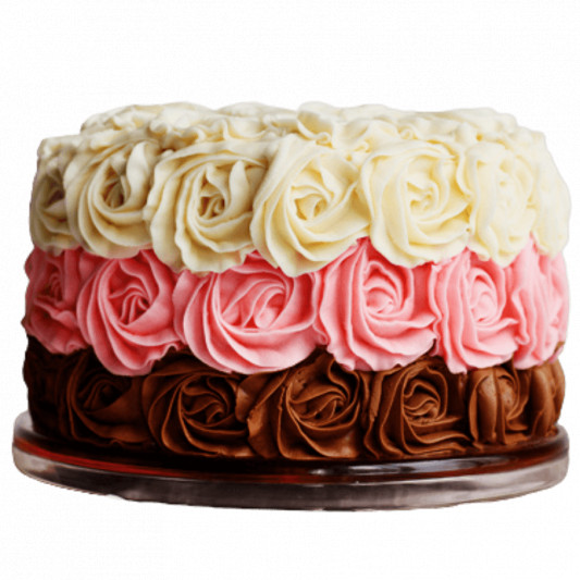 Rose Trio Cake online delivery in Noida, Delhi, NCR, Gurgaon