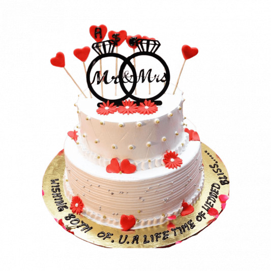 2 Tier Wedding Anniversary Cake  online delivery in Noida, Delhi, NCR, Gurgaon