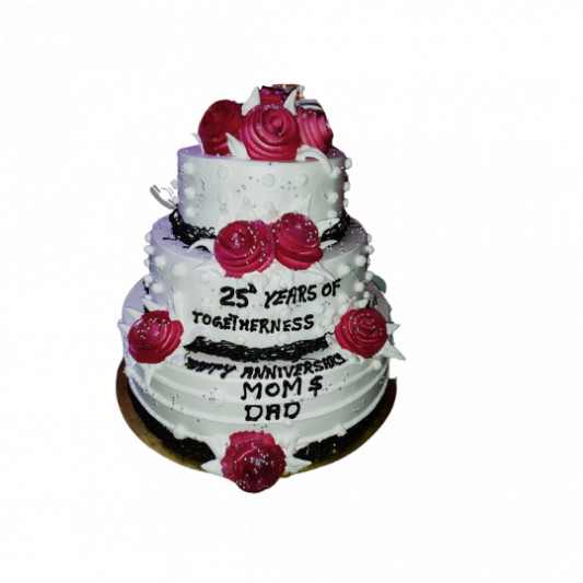 Silver Jubilee Anniversary Cake online delivery in Noida, Delhi, NCR, Gurgaon
