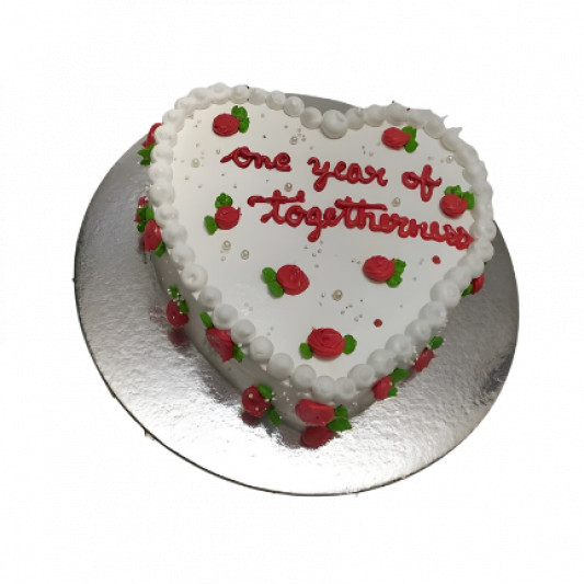 Heart Shape Anniversary Cake online delivery in Noida, Delhi, NCR, Gurgaon