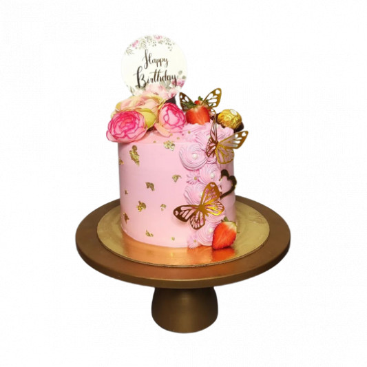 Pink Butterfly Birthday Cake online delivery in Noida, Delhi, NCR, Gurgaon