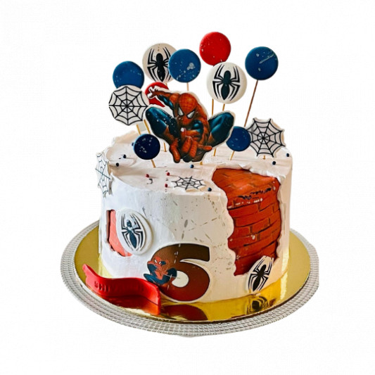 Tall Cake with Spiderman Toppers online delivery in Noida, Delhi, NCR, Gurgaon