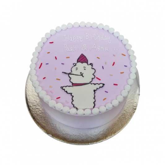 Cartoon Character Cream Cake 