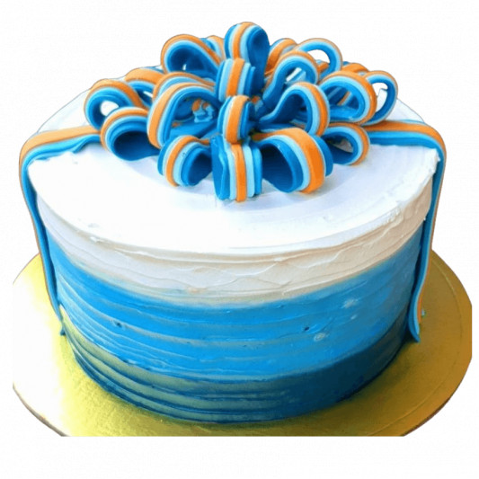 Present Cake With Bow  online delivery in Noida, Delhi, NCR, Gurgaon