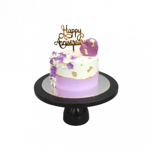 White and Purple cakes for Anniversary online delivery in Noida, Delhi, NCR, Gurgaon