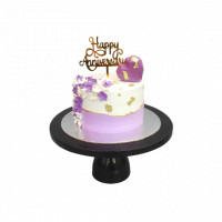 White and Purple cakes for Anniversary online delivery in Noida, Delhi, NCR,
                    Gurgaon