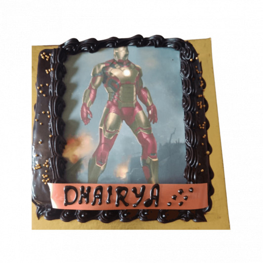 Iron Man Photo Cake online delivery in Noida, Delhi, NCR, Gurgaon