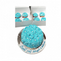 Rosette Cake with Cupcakes online delivery in Noida, Delhi, NCR,
                    Gurgaon