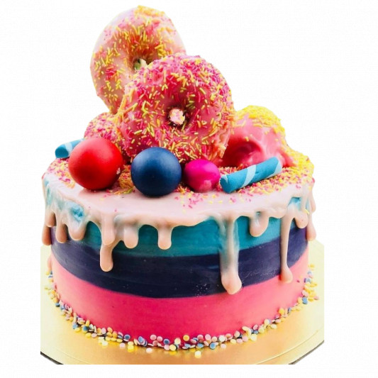 Donut Theme Party Cake online delivery in Noida, Delhi, NCR, Gurgaon