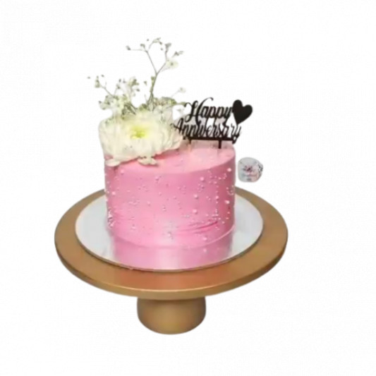 Pink Tall Anniversary Cake online delivery in Noida, Delhi, NCR, Gurgaon