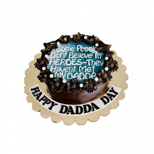 Floral Decorated Cake for Super Dad online delivery in Noida, Delhi, NCR, Gurgaon