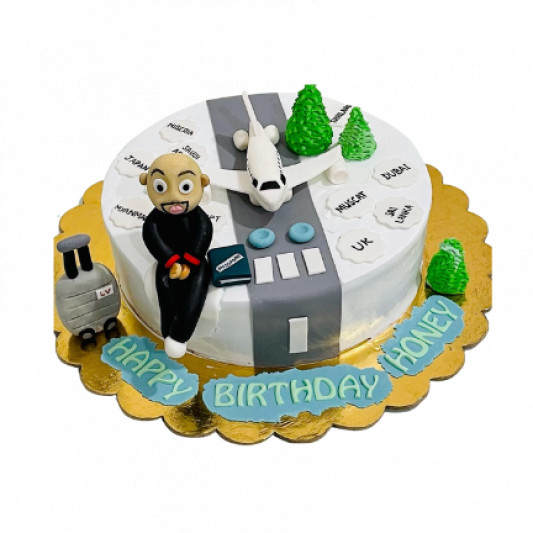 Traveling Theme Birthday Cake online delivery in Noida, Delhi, NCR, Gurgaon