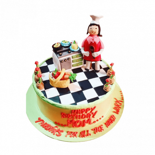 Chef Theme Cake for Mom online delivery in Noida, Delhi, NCR, Gurgaon