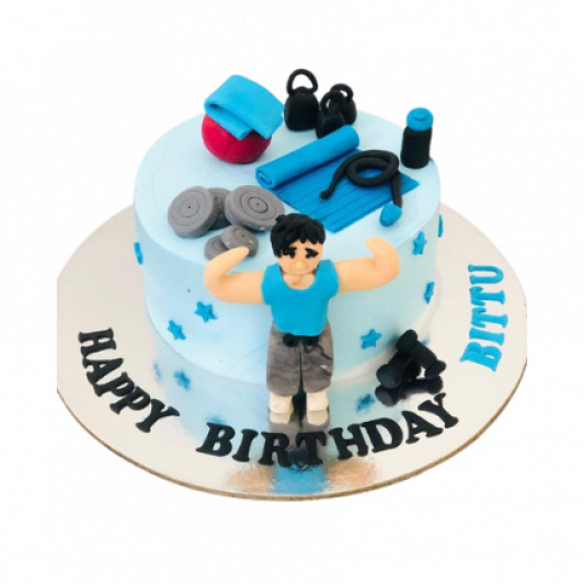 Fitness Theme Birthday Cake online delivery in Noida, Delhi, NCR, Gurgaon