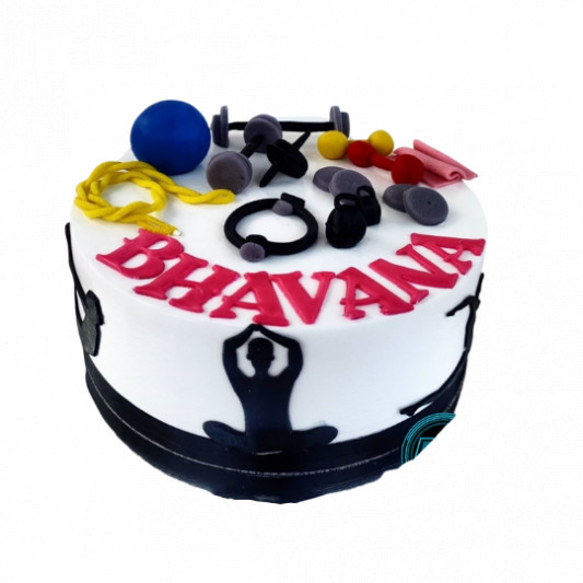 Yoga and Gym Cake online delivery in Noida, Delhi, NCR, Gurgaon