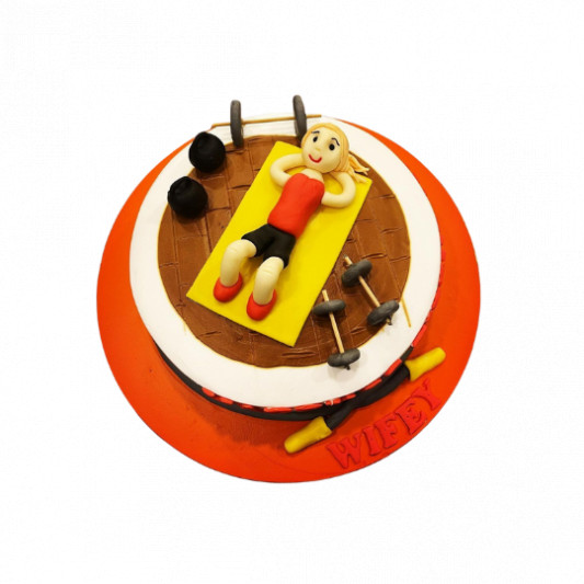 Gym Theme Cake online delivery in Noida, Delhi, NCR, Gurgaon