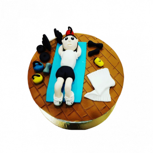 Gym Theme Fondant Cake online delivery in Noida, Delhi, NCR, Gurgaon