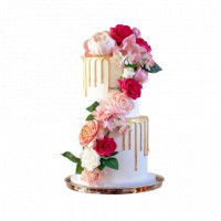 2 Tier Tall Cake with Real Rose  online delivery in Noida, Delhi, NCR,
                    Gurgaon