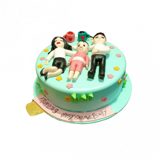 Family Theme Anniversary Cake online delivery in Noida, Delhi, NCR, Gurgaon