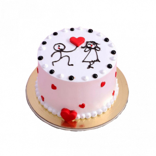 Love Theme Proposal Cake online delivery in Noida, Delhi, NCR, Gurgaon