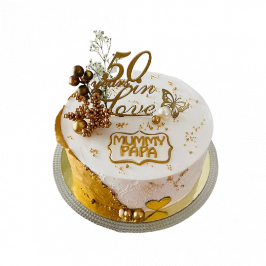 Anniversari cake | 50th anniversary cakes, Golden anniversary cake, Wedding  anniversary cakes