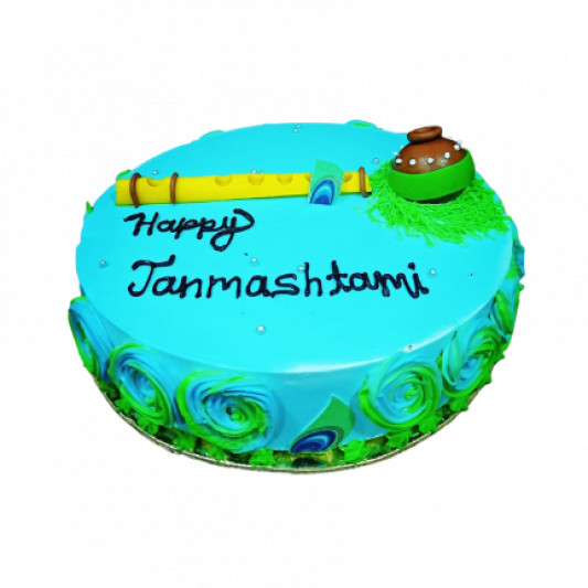 Happy Krishna Janmashtami Cake online delivery in Noida, Delhi, NCR, Gurgaon