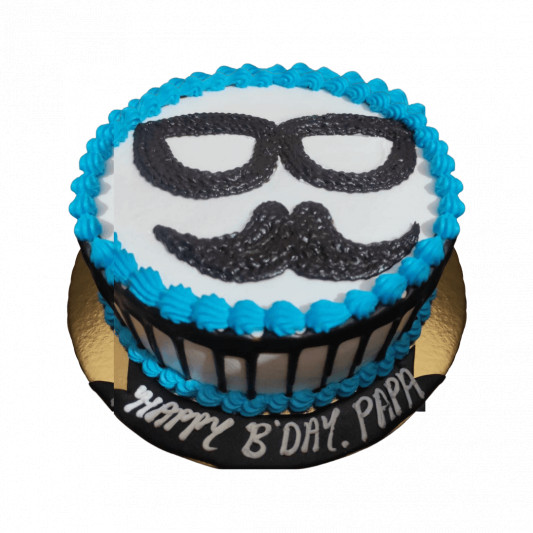 Moustache and Specs Cake  online delivery in Noida, Delhi, NCR, Gurgaon