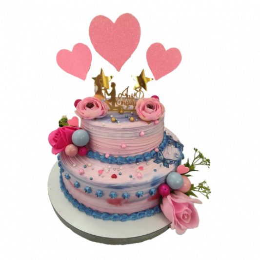 Beautiful Engagement Cake online delivery in Noida, Delhi, NCR, Gurgaon