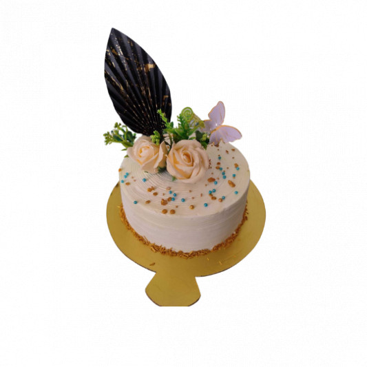 Beautiful Leaf Decorated Cake  online delivery in Noida, Delhi, NCR, Gurgaon
