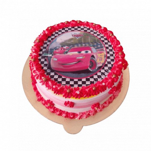 McQueen Car Theme Photo Cake online delivery in Noida, Delhi, NCR, Gurgaon