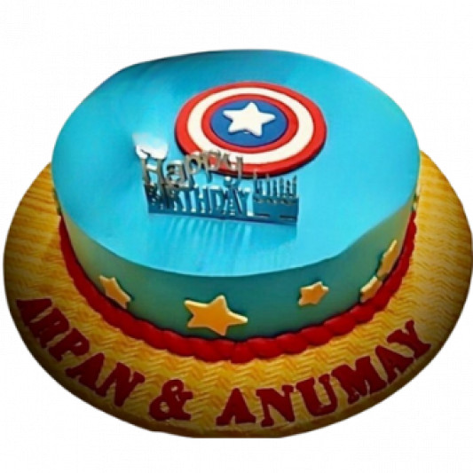 Capitan America Shield Theme Cake online delivery in Noida, Delhi, NCR, Gurgaon