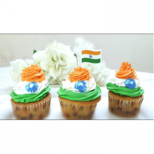 Tricolor Cupcake online delivery in Noida, Delhi, NCR, Gurgaon