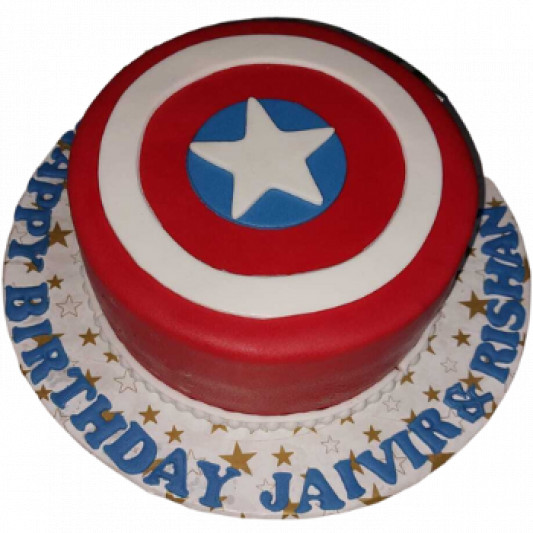 Capitan America Fondant Cake online delivery in Noida, Delhi, NCR, Gurgaon